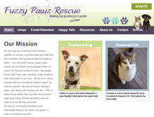 Tablet Screenshot of fuzzypawzrescue.com